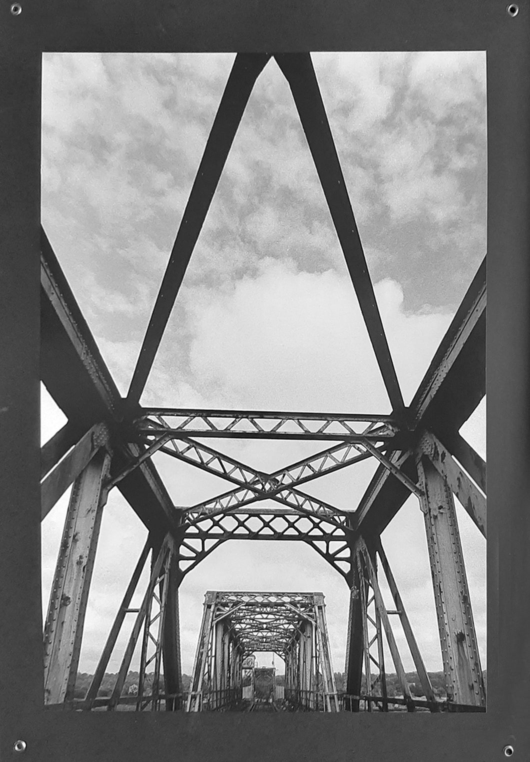 Red Iron Bridge no 2 ~ limited edition mounted b&w prints
