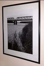 Load image into Gallery viewer, Framed b&amp;w print &quot;Red Iron Bridge&quot;

